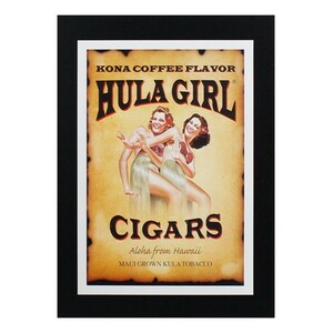  Hawaiian poster fla girl series F-312 HULA GIRL CIGARS art size : length 30.4× width 21cm