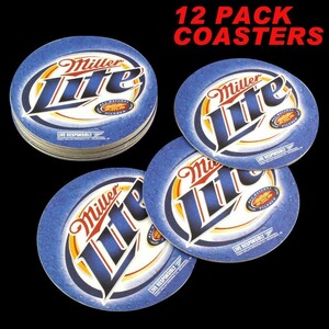  paper Coaster 12 pieces set mirror light Miller Lite bar goods cocktail Home party America miscellaneous goods Ame li