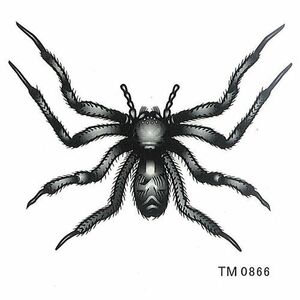 タトゥーシール 蜘蛛・スパイダー　【6x6cm　ハロウィン　仮装 コスプレ・tm0866】