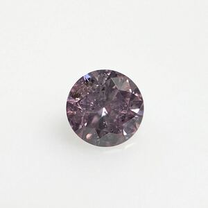 ０．０８２ct　ＦＡＮＣＹ　ＰＵＲＰＬＩＳＨ　ＰＩＮＫ　Ｉ１　ラウンド　ピンクダイヤモンドルース