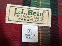 【送料込み】80sヴィンテージ！MADE IN USAアメリカ製L.L.BEAN エルエルビーンコットンボタンダウンチェックシャツsize L_画像2