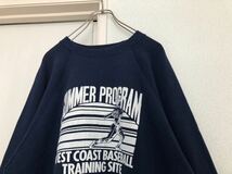 90sヴィンテージ！MADE IN USAアメリカ製ヘインズHANESネイビープリントスウェットsize XL46-48 ビッグサイズ_画像5