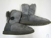 S2614：UGG アグ 靴/灰/24cm レディース ブーツ ムートンブーツ ショートブーツ_画像5