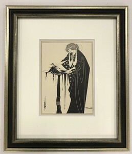 【特価】　≪　　オーブリー・ビアズリー　　≫　オリジナルラインブロック　 THE DANCERS REWARD　FROM=SALOME　1899年　AUBREY BEARDSLEY