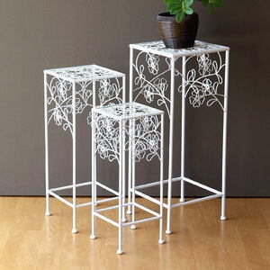  stand for flower vase flower stand iron stylish antique white entranceway interior interior iron. planter stand 3P set WH