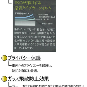 高品質 断熱フィルム シルフィード CX-8 (KG2P/KG5P) カット済みカーフィルム リアセット用 スモークフィルムの画像5