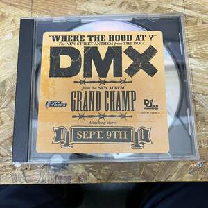 シ● HIPHOP,R&B DMX - WHERE THE HOOD AT INST,シングル,HYPE STICKERコレクターズアイテム! CD 中古品