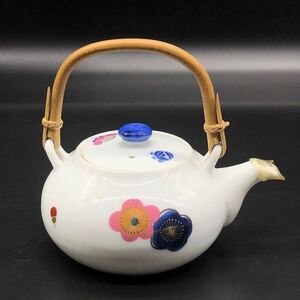 急須 茶道具 茶器　土瓶　平安寿峰造 色絵　食器　C7-8