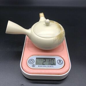 急須 煎茶道具 高資作 常滑焼 花紋急須 陶製茶漉し セラメッシュC7-6の画像6