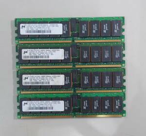 KN2965 【現状品】Micron 4GB 2Rx4 PC2-3200R-333-12-K0 4枚セット