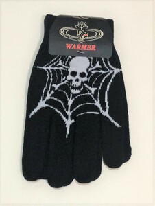  sale limitation stock disposal skull pattern knitted gloves elasticity equipped commuting going to school work cleaning no17