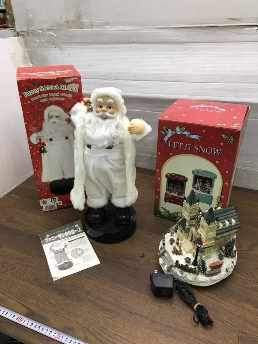Free shipping is 51488 Tokyo Candle/Eimitsu Fiber Snowing Scene Funny Santa Claus 2-piece set, Handmade items, interior, miscellaneous goods, others