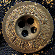 【ワークボタン】U.S. ARMY 米軍実物 1930年代 ビンテージカバーオール用 古着 (ワークウェア オーバーオール レア アンティーク 2_画像1