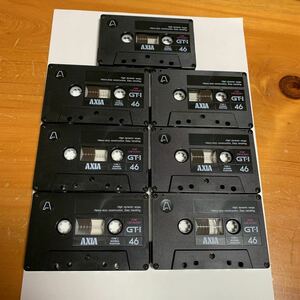 32. カセットテープ AXIA GT-I 46 7本セット ノーマルポジション 録音済か不明 中古品 美品 送料無料