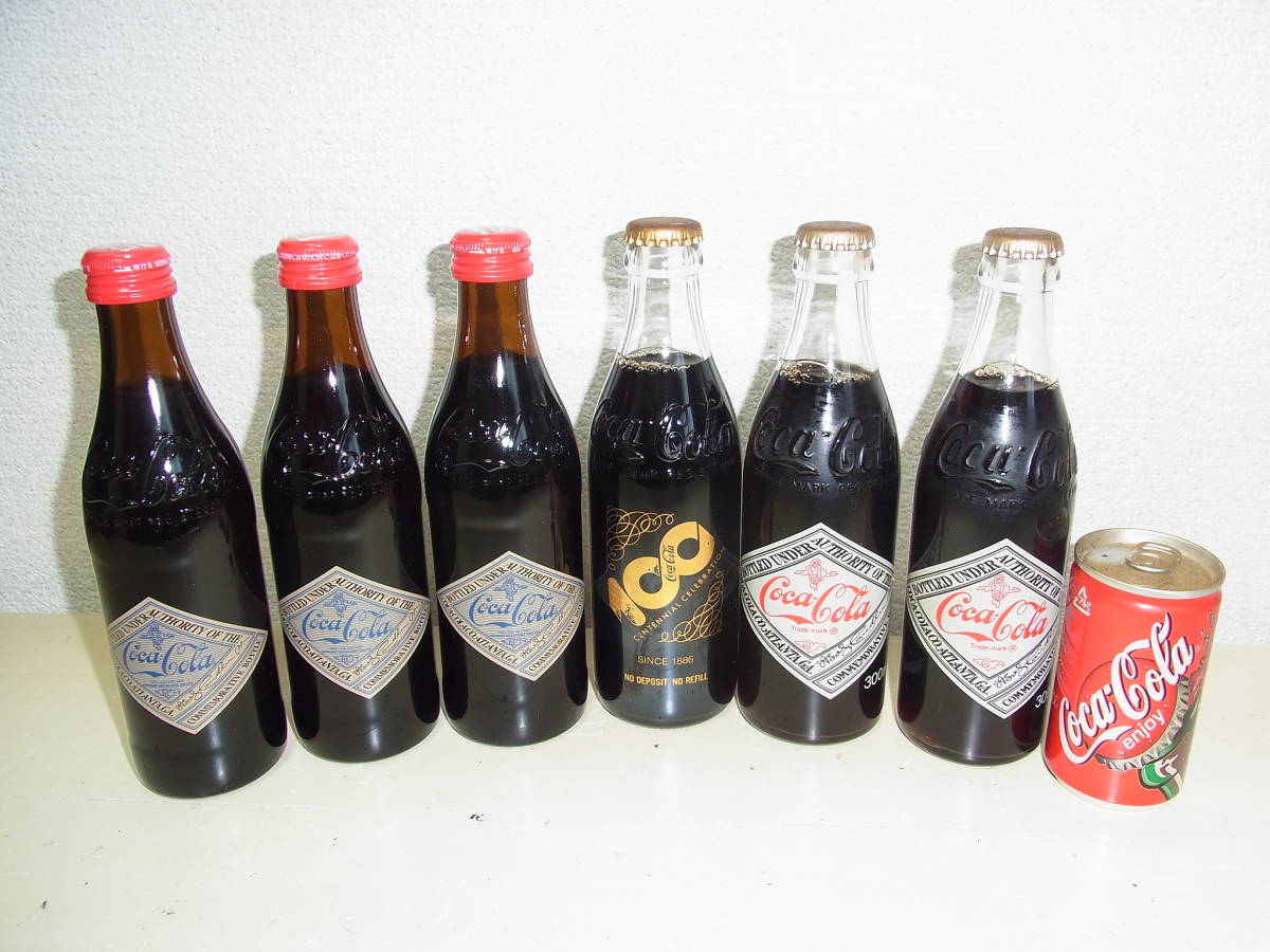 代引き不可】 昭和レトロ Coca-Cola 100周年 記念ボトル 台座付き 