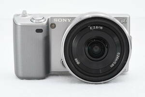 ショット数 2,788回！ソニー SONY α NEX-5 ミラーレス一眼カメラ ボディ + E 16mm F2.8 レンズ (t2047)