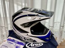 アライ Arai Vクロス3 ブルー　59-60サイズ　オフロード　フルフェイスヘルメット 新品　未使用　開封済み_画像6