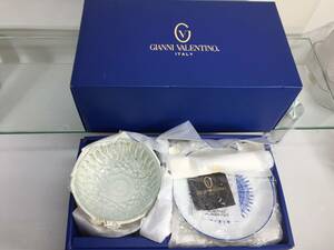 GIANNI VALENTINO ジャンニバレンチノ フルーツセット 小皿 小鉢スプーン 各5個 桃山製陶/未使用品 長期保管品
