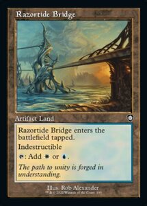 MTG ■土地/英語版■ 《剃刀潮の橋/Razortide Bridge》兄弟戦争：統率者　BRC