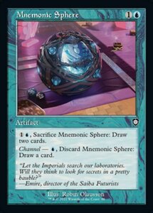 MTG ■青/英語版■ 《記憶の宝球/Mnemonic Sphere》兄弟戦争：統率者　BRC