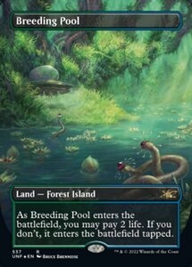 MTG ■土地/英語版■ 《繁殖池/Breeding Pool》★ギャラクシーFOIL★ Unfinity UNF