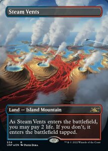 MTG ■土地/英語版■ 《蒸気孔/Steam Vents》★ギャラクシーFOIL★ Unfinity UNF