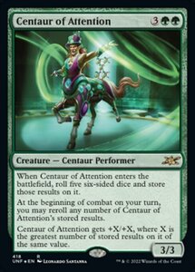 MTG ■緑/英語版■ 《Centaur of Attention》★ギャラクシーFOIL★ Unfinity UNF