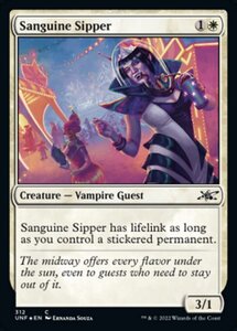 MTG ■白/英語版■ 《Sanguine Sipper》★ギャラクシーFOIL★ Unfinity UNF