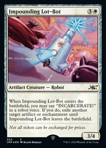 MTG ■白/英語版■ 《Impounding Lot-Bot》★ギャラクシーFOIL★ Unfinity UNF