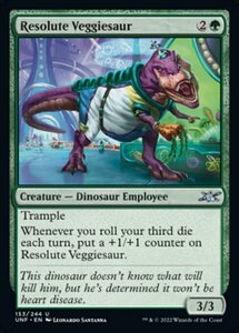 MTG ■緑/英語版■ 《Resolute Veggiesaur》★FOIL★ Unfinity UNF