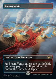 MTG ■土地/英語版■ 《蒸気孔/Steam Vents》★ショーケースFOIL★ Unfinity UNF