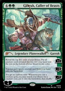 MTG ■緑/英語版■ 《獣の統率者、ガラク/Garruk, Caller of Beasts》★FOIL★ Secret Lair SLD