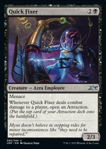 MTG ■黒/英語版■ 《Quick Fixer》★FOIL★ Unfinity UNF