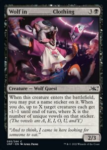 MTG ■黒/英語版■ 《Wolf in ________ Clothing》★FOIL★ Unfinity UNF