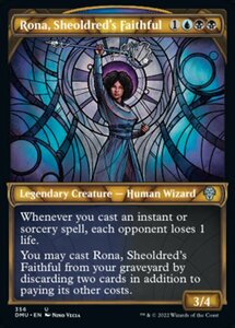 MTG ■金/英語版■ 《シェオルドレッドの心酔者、ローナ/Rona, Sheoldred's Faithful》★テクスチャーFOIL★ 団結のドミナリア DMU