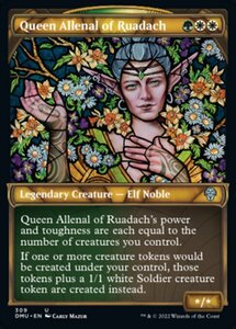 MTG ■金/英語版■ 《ルアダッハの女王オーリナル/Queen Allenal of Ruadach》▲ショーケース▲ 団結のドミナリア DMU