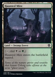 MTG ■土地/英語版■ 《憑依されたぬかるみ/Haunted Mire》★FOIL★ 団結のドミナリア DMU