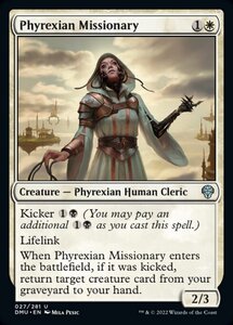 MTG ■白/英語版■ 《ファイレクシアの宣教師/Phyrexian Missionary》★FOIL★ 団結のドミナリア DMU