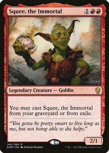 MTG ■赤/英語版■ 《不死身、スクイー/Squee, the Immortal》ドミナリア DOM