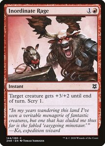 MTG ■赤/英語版■ 《異常な怒り/Inordinate Rage》★FOIL★ゼンディカーの夜明け ZNR