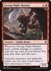 MTG ■赤/英語版■ 《グロータグの夜走り/Grotag Night-Runner》★FOIL★ゼンディカーの夜明け ZNR