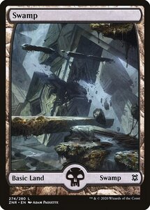 Mtg ■ Land/English Version ■ 《Swamp》 ★ Фольга ★ Zendiker Dawn Znr