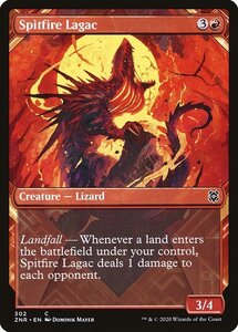 MTG ■赤/英語版■ 《火吐きラガーク/Spitfire Lagac》★ショーケースFOIL★ ゼンディカーの夜明け ZNR