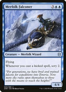 MTG ■青/英語版■ 《マーフォークの鷹匠/Merfolk Falconer》★FOIL★ゼンディカーの夜明け ZNR