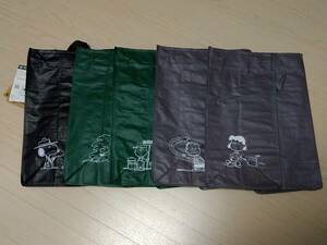 Roo Garbage [ Roo ga-biji] Snoopy (PEANUTS) pattern tote bag type dumpster 5 pcs set /30 liter / Roo tote bag / beautiful goods / unused goods / waste basket 