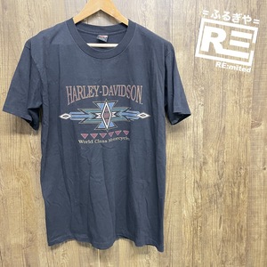 Harley Davidson ハーレーダビッドソン　半袖Tシャツ ロゴ プリント ネイティブ USA製 ブラック L 1995