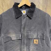 CARHARTT カーハート カバーオール ダックジャケット ブラック ワークウェア ビッグサイズ XL ワンポイント_画像8