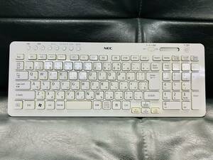 R6548B【USED/現状品】PCパーツ　純正　キーボード　白 NEC　KG-1129