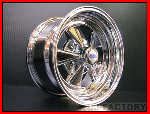 ★送料無料★SS CHROME クレーガータイプ 復刻版 /15inch×8.0J（15インチ×8J）±0 114.3/5H ×4本★オールアルミ製 クロームメッキ仕上