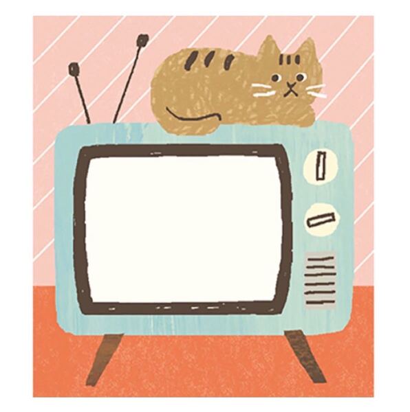 メモブロック テレビの上の猫 古川紙工 メモ わたしびより 4デザイン メモパッド 4designs MEMO PAD